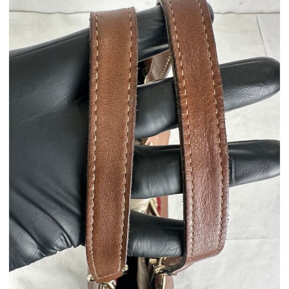 Authentic Gucci Leather Positano Silk Scarf Tote Bag Made in Italy - Picture 9 of 13